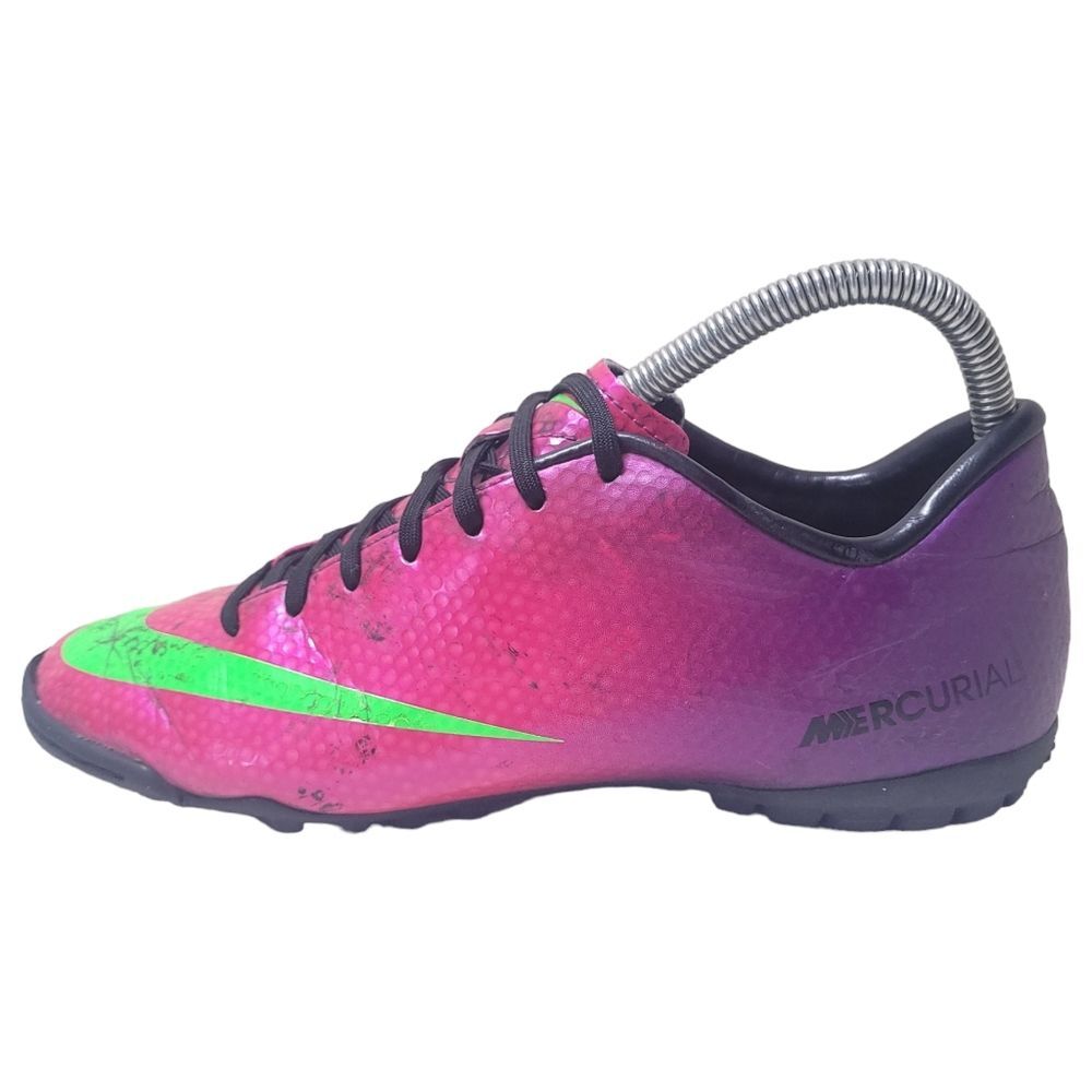 Nike Mercurial Victory IV TF 555615-635 Size 7 Purple Pink Indoor Soccer Cleat